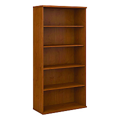Bush Series C Collection Bookcase, Five-Shelf, 35.63w x 15.38d x 72.78h, Natural Cherry (BSHWC72414)