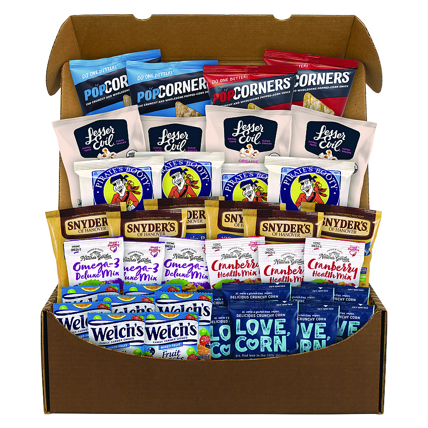 Snack Box Pros Better For You Snack Box, 37 Assorted Snacks/Box (GRR70000154)