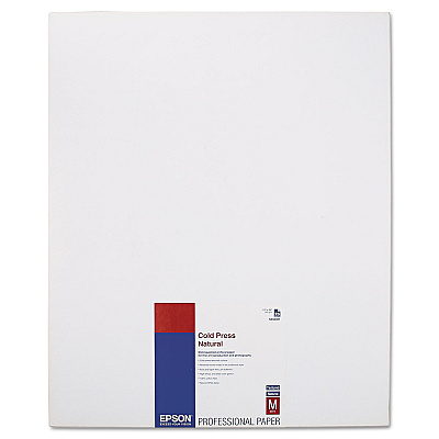 Epson Cold Press Fine Art Paper, 21 mil, 17 x 22, Textured Matte Natural, 25/Pack (S042301)