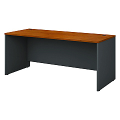 Bush Series C Collection Desk Shell, 71.13" x 29.38" x 29.88", Natural Cherry/Graphite Gray (BSHWC72436)