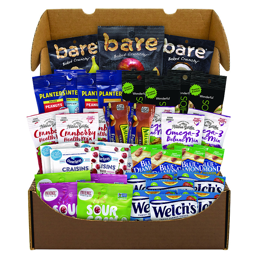 Snack Box Pros Fruits and Nuts Snack Box, 37 Assorted Snacks/Box (GRR70000155)