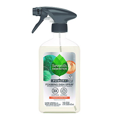 Seventh Generation Foaming Dish Spray, Mandarin Orange Scent, 16 oz Bottle (SEV45169EA)
