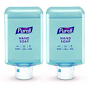 PURELL Antimicrobial Foaming Hand Soap Refill, For ES10 Dispensers, Fragrance-Free, 1,200 mL, 2/Carton (GOJ838302CT)