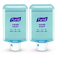 PURELL Antimicrobial Foaming Hand Soap Refill, For ES10 Dispensers, Fragrance-Free, 1,200 mL, 2/Carton (GOJ838302CT)