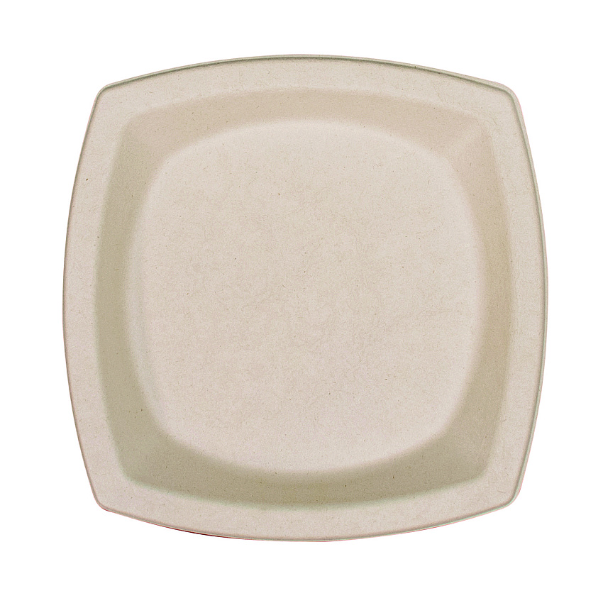 Dart Compostable Fiber Dinnerware, ProPlanet Seal, Plate, 8.25 x 8.25, Tan, 500/Carton (DCC8PSC1PF)