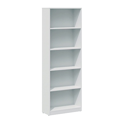 Workspace by Alera Five-Shelf Bookcase, 27.56" x 11.42" x 77.56", White (ALEWS281278WT)