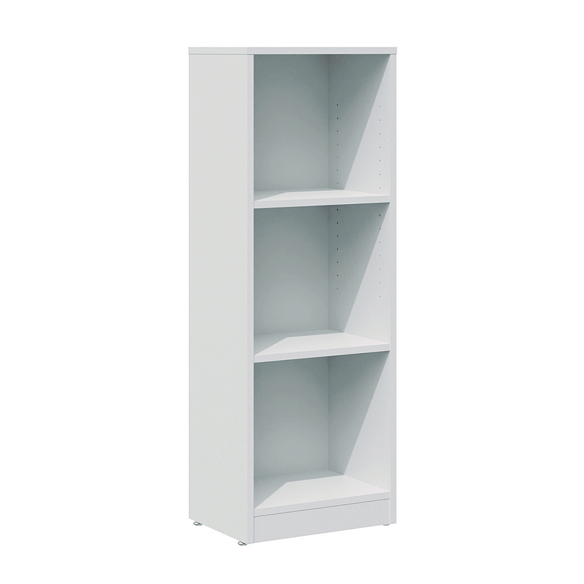 Workspace by Alera Three-Shelf Narrow-Footprint Bookcase, 15.75" x 11.42" x 44.33", White (ALEWS161248WT)