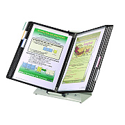 Tarifold Desktop Reference Starter Set, 10 Antimicrobial Wire-Reinforced Pockets (TFIDA271)