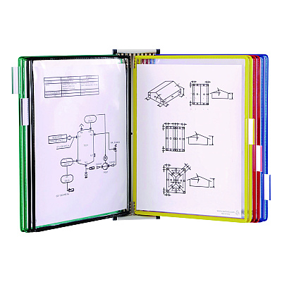 Tarifold Wall Unit Reference Starter Set, 10 Wire-Reinforced Pockets (TFIW291)