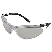 3M BX Molded-In Diopter Safety Glasses, 1.5+ Diopter Strength, Silver/Black Frame, Clear Lens, 20/Box (MMM113740000020)