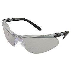 3M BX Molded-In Diopter Safety Glasses, 1.5+ Diopter Strength, Silver/Black Frame, Clear Lens, 20/Box (MMM113740000020)