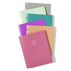 U Brands U-Eco Poly Two-Pocket Folders, Three-Hole Punched, Poly/Wheat Straw, 11 x 8.5, Assorted,12/Pack (UBR6600U0112)