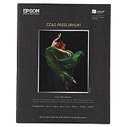 Epson Cold Press Bright Fine Art Paper, 21mil, 8.5 x 11, Textured Matte White, 25/Pack (S042307)