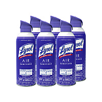 LYSOL Air Sanitizer Spray, Light Breeze Scent, 10 oz Aerosol Can, 6/Carton (RAC99394CT)