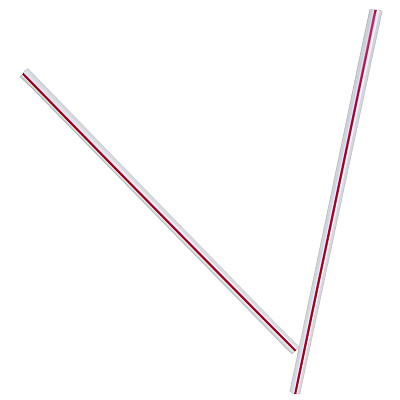 Dixie Unwrapped Hollow Stir-Straws, 5.5", Plastic, White/Red Stripe, 1,000/Box (DXEHS5CCXX)