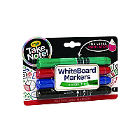 Crayola Take Note Dry Erase Markers, Chisel Tip, Assorted Colors, 4/Set (CYO586543)
