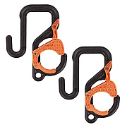 ergodyne Squids 3178 Locking Aerial Bucket Hook, Tethering Point, 9.06 x 7.09 x 2.17, Black/Orange, Supports 40 lbs, 2/Pack (EGO19279)