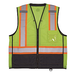 ergodyne GloWear 8251HDZ Class 2 Two-Tone Hi-Vis Safety Vest, Small to Medium, Lime (EGO23033)