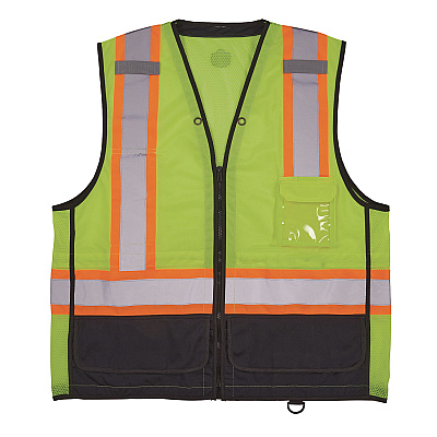 ergodyne GloWear 8251HDZ Class 2 Two-Tone Hi-Vis Safety Vest, 4X-Large to 5X-Large, Lime (EGO23039)