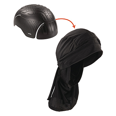 ergodyne Skullerz 8941 Dreadlock Tube and Bump Cap Insert, Small/Medium, Black (EGO23420)