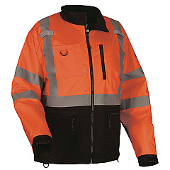 ergodyne GloWear 8351 Class 3 Hi-Vis Windbreaker Water-Resistant Jacket, Small, Orange (EGO23432)