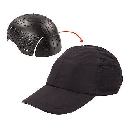 ergodyne Skullerz 8947 Lightweight Baseball Hat and Bump Cap Insert, X-Small/Small, Black (EGO23450)