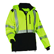 ergodyne GloWear 8353 Class 3 Hi-Vis Softshell Water-Resistant Jacket, 5X-Large, Lime (EGO23529)