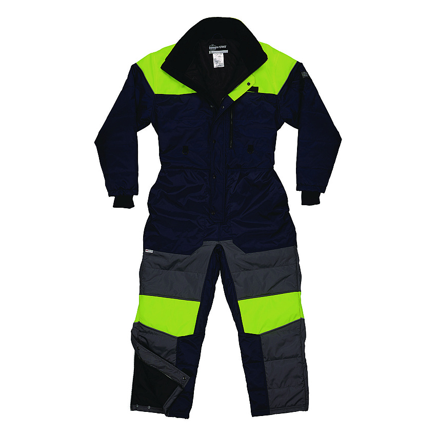 ergodyne N-Ferno 6475 Insulated Freezer Coverall, Medium, Navy (EGO41243)