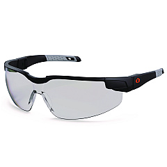ergodyne Skullerz DELLENGER Safety Glasses, Adjustable Temples, Black Frame, Indoor/Outdoor Polycarbonate Lens (EGO50064)