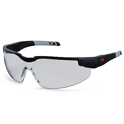 ergodyne Skullerz DELLENGER Anti-Fog Safety Glasses with Adjustable Temples,Black Nylon Impact Frame,Indoor/Outdoor Polycarbonate Lens (EGO50065)
