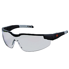ergodyne Skullerz DELLENGER Anti-Scratch/Enhanced Anti-Fog Safety Glasses with Adjustable Temples, Black Frame, Polycarbonate Lens (EGO50068)