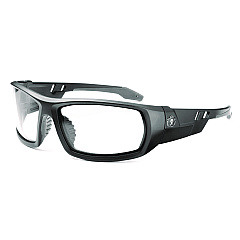 ergodyne Skullerz ODIN Anti-Scratch and Enhanced Anti-Fog Safety Glasses, Black Nylon Impact Frame, Clear Polycarbonate Lens (EGO50405)