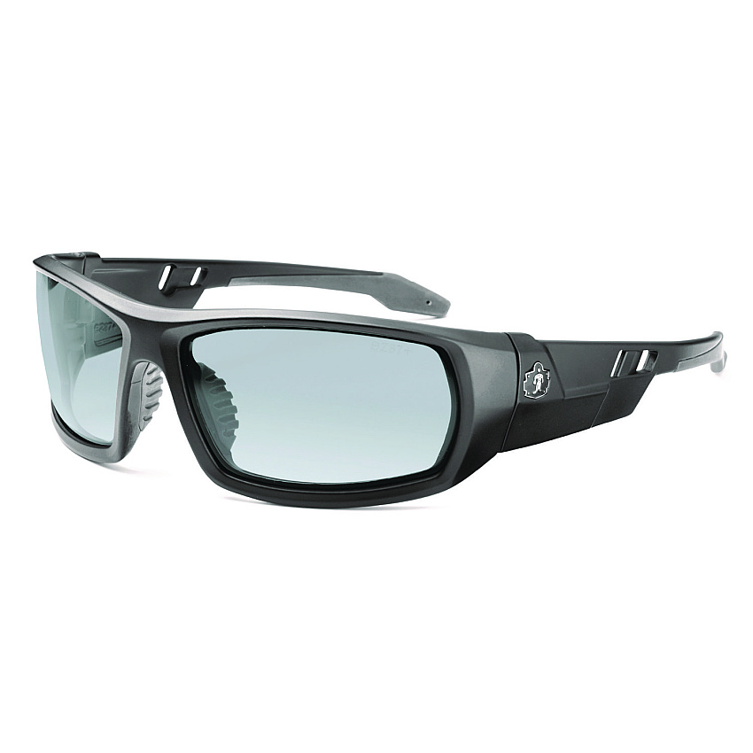 ergodyne Skullerz ODIN Anti-Scratch/Enhanced Anti-Fog Safety Glasses, Nylon Impact Black Frame, Indoor/Outdoor Polycarbonate Lens (EGO50485)