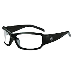ergodyne Skullerz THOR Anti-Scratch and Enhanced Anti-Fog Safety Glasses, Black Nylon Impact Frame, Clear Polycarbonate Lens (EGO51005)