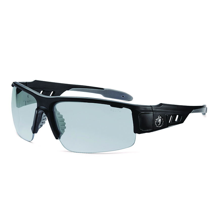 ergodyne Skullerz DAGR Anti-Scratch/Enhanced Anti-Fog Safety Glasses, Black Nylon Impact Frame, Indoor/Outdoor Polycarbonate Lens (EGO52085)