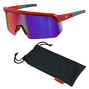 ergodyne Skullerz AEGIR Anti-Scratch/Anti-Fog Safety Glasses, Orange Nylon Impact Frame, Purple Mirror Polycarbonate Lens (EGO55020)