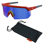 ergodyne Skullerz AEGIR Anti-Scratch/Enhanced Anti-Fog Safety Glasses, Orange Nylon Impact Frame, Blue Mirror Polycarbonate Lens (EGO55022)