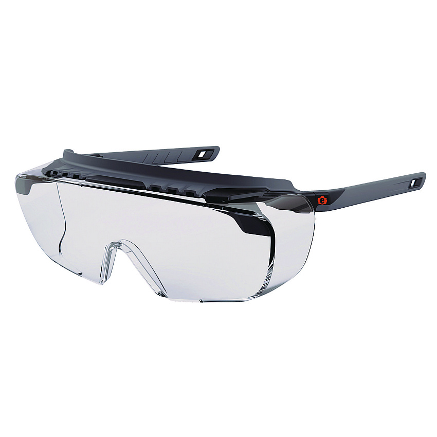 ergodyne Skullerz OSMIN Anti-Scratch/Anti-Fog Safety Glasses, Matte Black Polycarbonate Frame, Clear Polycarbonate Lens (EGO55102)
