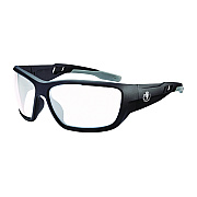 ergodyne Skullerz BALDR Anti-Scratch/Anti-Fog Safety Glasses, Matte Black Nylon Impact Frame, Clear Polycarbonate Lens (EGO57005)