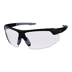 ergodyne Skullerz SKOLL Anti-Scratch/Anti-Fog Safety Glasses, Matte Black Nylon Impact Frame, Clear Polycarbonate Lens (EGO59005)