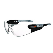 ergodyne Skullerz SAGA Anti-Scratch/Enhanced Anti-Fog Safety Glasses, Matte Black Frameless, Clear Polycarbonate Lens (EGO59105)