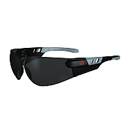 ergodyne Skullerz SAGA Anti-Scratch/Enhanced Anti-Fog Safety Glasses, Matte Black Frameless, Smoke Polycarbonate Lens (EGO59135)