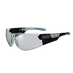 ergodyne Skullerz SAGA Anti-Scratch/Anti-Fog Safety Glasses, Matte Black Frameless, Indoor/Outdoor Polycarbonate Lens (EGO59185)