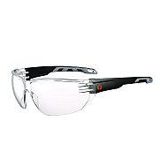 ergodyne Skullerz VALI Anti-Scratch/Enhanced Anti-Fog Safety Glasses, Matte Black Frameless, Clear Polycarbonate Lens (EGO59205)
