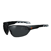 ergodyne Skullerz VALI Anti-Scratch/Enhanced Anti-Fog Safety Glasses, Matte Black Frameless, Smoke Polycarbonate Lens (EGO59235)