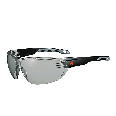 ergodyne Skullerz VALI Anti-Scratch/Anti-Fog Safety Glasses, Matte Black Frameless, Indoor/Outdoor Polycarbonate Lens (EGO59285)