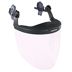 ergodyne Skullerz 8994 Anti-Scratch/Anti-Fog Hard Hat Face Shield, Cap-Style/Safety Helmet Adapter, Clear Lens (EGO60243)