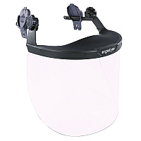 ergodyne Skullerz 8995 Anti-Scratch and Anti-Fog Hard Hat Face Shield with Adapter for Full Brim, Clear Lens (EGO60245)