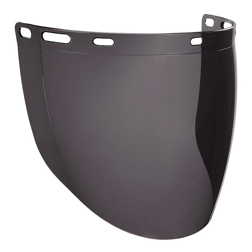 ergodyne Skullerz 8997 Anti-Scratch/Anti-Fog Face Shield Replacement, Cap-Style/Safety Helmet, Smoke Lens (EGO60250)