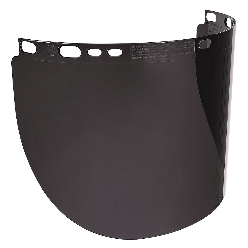ergodyne Skullerz 8998 Anti-Scratch/Anti-Fog Face Shield Replacement for Full Brim Hard Hat, Smoke Lens (EGO60252)
